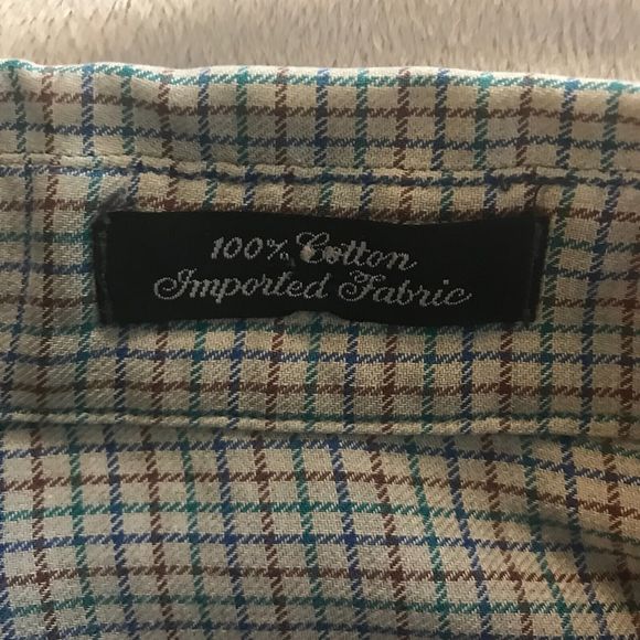 Burberry Shirt Mens Large Multicolor Check Button Up Long Sleeve Casual READ - Picture 6 of 9
